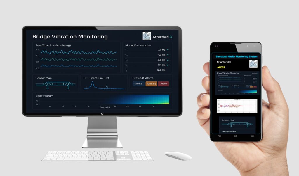 SaaS IoT Structural Health Monitoring product for continuous bridge monitoring