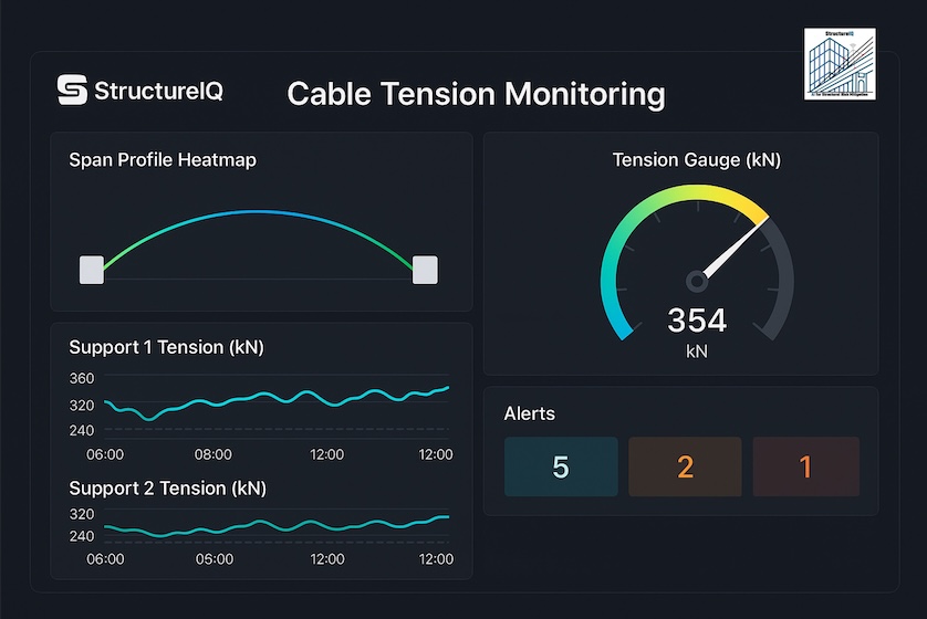 SaaS IoT Structural Health Monitoring product for structural cable monitoring
