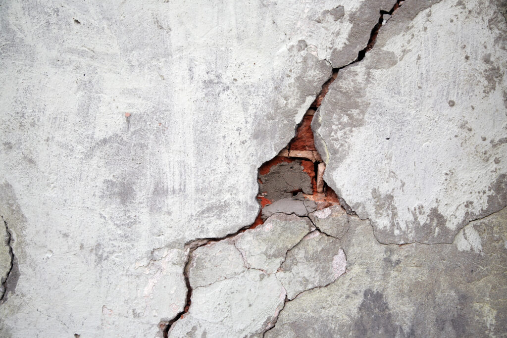 Building deterioration and cement cracking